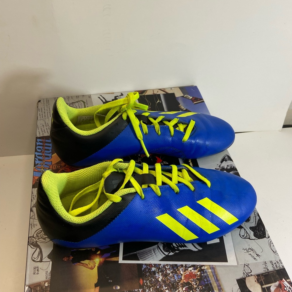 Adidas cleats blue and neon